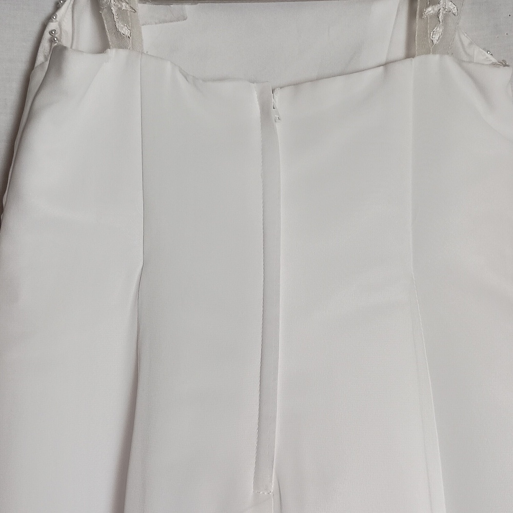 David Bridals White Beaded Embroidered Flower Girl Communion Dress Sz 5 - Picture 8 of 13